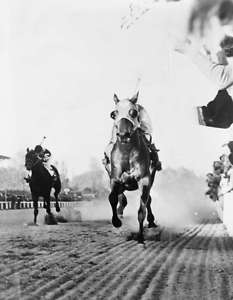 1938 Seabiscuit across line to beat War Admiral  