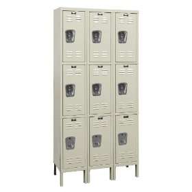 Hallowell U3228 3PT Parchment Steel Premium Wardrobe Locker, 3 Wide 