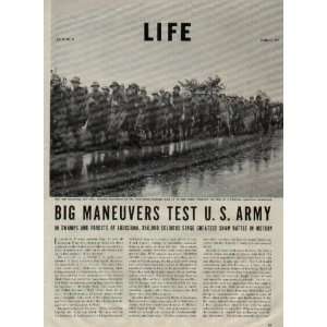MANEUVERS TEST U.S. ARMY In Swamps And Forests Of Louisiana, 350,000 