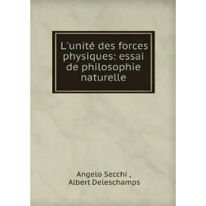   naturelle Albert Deleschamps Angelo Secchi   Books