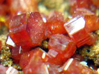 florid flamboyant Gemmy vermeil VANADINITE on matrix  