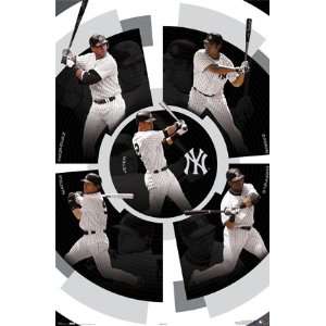    YANKEES TEAM COLLAGE POSTER 24 X 36 #3949