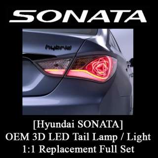 Hyundai SONATA] OEM 3D LED Tail Lamp / Light 11 Replacement Full Set 