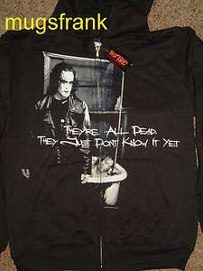 The Crow Movie Theyre All Dead Zip up Hoodie Jacket Shirt  