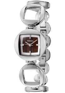   ES2511 WOODEN INLAY Dial STYLISH STAINLESS STEEL LINKS Watch  