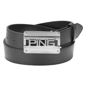  Mens Leather Belt with Cut Plate Buckle( COLOR Black 