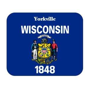  US State Flag   Yorkville, Wisconsin (WI) Mouse Pad 
