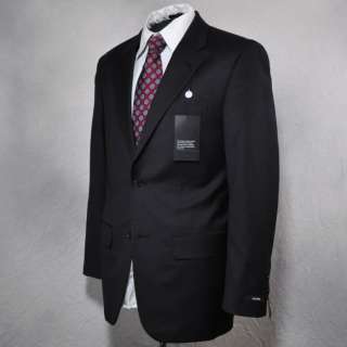 ALFANI Black Label Mens Two Button Modern Suit 38R W32 Black NWT $450 