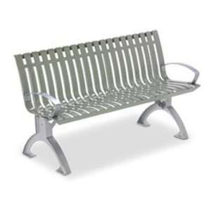  Landscape Brands 4 ft. Latitude Contour Bench with Arms, Evergreen 