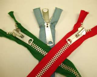   Metal Closed End Separating ZIPPERS 1 1/4wd Choose Color HEAVY DUTY