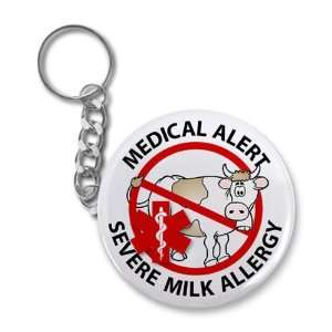 Creative Clam Severe Milk Allergy Medical Alert 2.25 Inch Button Style 
