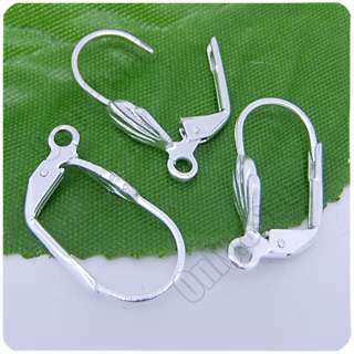 40 Pcs Silver plated back ear earring hook 19x10mm P062  