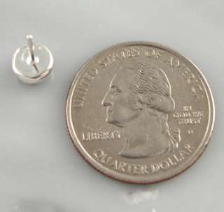 Denim Lapis Round Stud Earrings Sterling Silver .925 Southwest Jewelry 