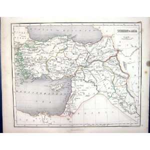   Antique Map 1855 Asia Turkey Cyprus Armenia Syria