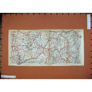  1931 Colour Map Lyon France Villars Tenay Nantua Culoz 