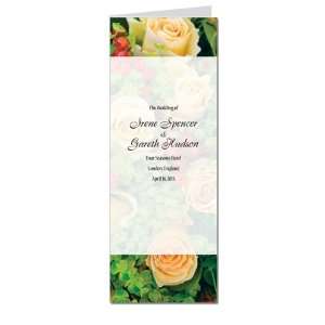    70 Wedding Programs   Yellow Rose Garden Glee