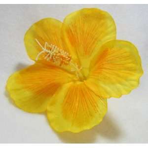  NEW Tropical Yellow Hibiscus Hair Flower Clip, Limited 