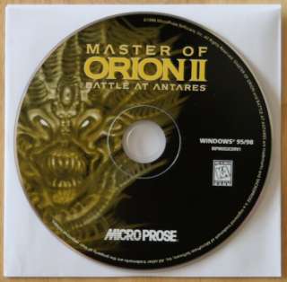 Master of Orion II 2 w/1Click XP Vista Win7 Install NEW 019703460400 