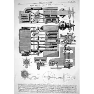 ENGINEERING 1866 KING HOWELL EXPANSION GEAR MACHINERY ENGINES
