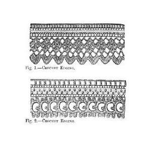  1887 2 Crochet Edgings Pattern 