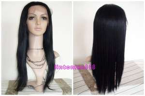 Silky Straight 100% India Remy Human Hair Full French Medium Brown 