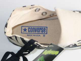 Vintage Converse Zebra All Star Sneakers Shoes Kids Youth Womens USA 