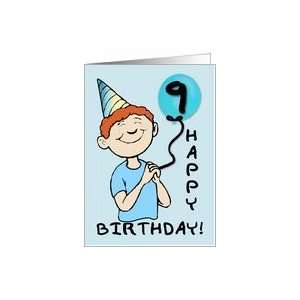  9 Year Old Boys Birthday Blue Balloon Card Toys & Games