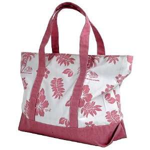   Hibiscus & Palm Tree Canvas Bags   Pink Style 51501