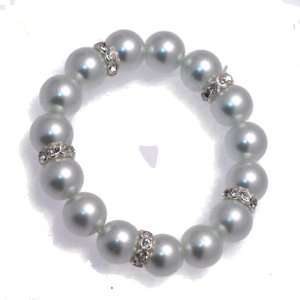  Apollonia White Pearl Crystal Bracelet Jewelry