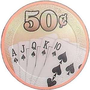  50 Cent Fan of Cards Poker Chip