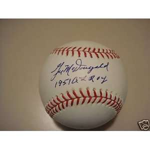  Gil Mcdougald 1951 Roy Yankees Signed Official Ml Ball 