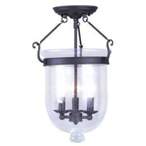  Livex Lighting 5082 07 Jefferson 3 Light Bronze Bell Jar 