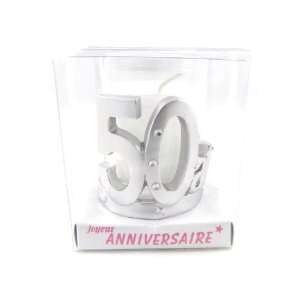  Special candle 50 Ans silvery.