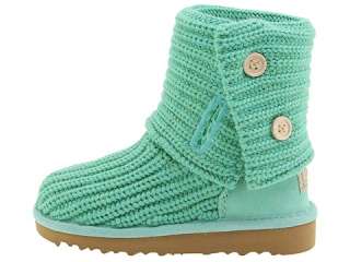 NIB UGG Crochet Cardy Boots Spearment Green Girls 11  