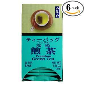 Yamamotoyama Premium Green Tea Sencha, 1.55 Ounce Boxes (Pack of 6 