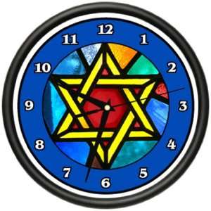  STAR OF DAVID Wall Clock jewish jew symbol religious 