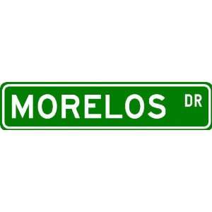  MORELOS Street Sign ~ Personalized Family Lastname Sign 