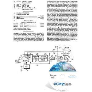  NEW Patent CD for DIGITAL INTEGRATOR 
