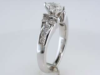 Zales / Kay 3/4ct H SI1 Diamond 14K White Gold Engagement Wedding Ring 