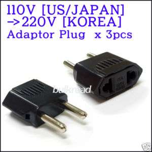 New Adapter Plug 110V (US,CANADA) to 220V(KOREA) X 3PCS  