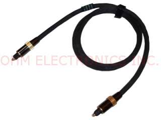 NEW DIGITAL OPTICAL AUDIO TOSLINK CABLE MOLDED M/M 3 FT 1 M BLACK 