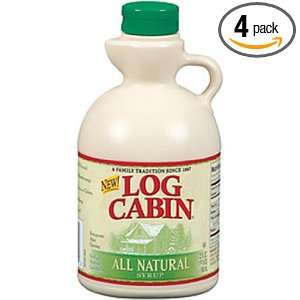 Log Cabin All Natural Syrup, 22 Ounce (Pack of 4)  Grocery 