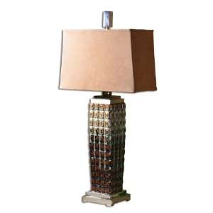 Uttermost 38.5 Inch Kennice Lamp In Multi Colored Porcelain w/ Nickel 