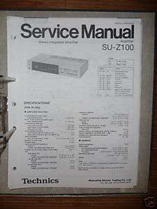 Service Manual Technics SU Z100 Amplifier,ORIGINAL  