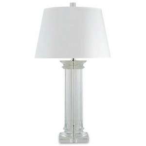 Currey and Company 6110 Lordship   One Light Table Lamp, Clear Finish 