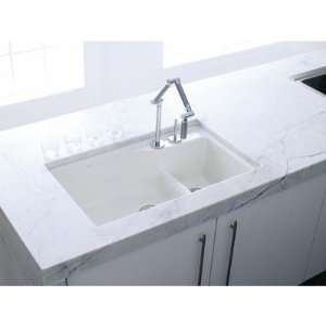 Kohler K 6411 1 Y2 Indio Undercounter Double Offset Basin Kitchen Sink 