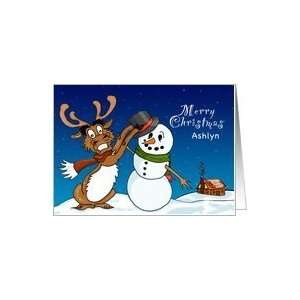  Ashlyn   Christmas Deer Greeting Card Card Health 