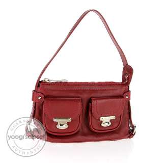 Marc Jacobs Red Leather Multipocket Small Hobo Bag  