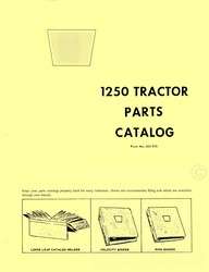 Oliver 1250 Tractor Parts Catalog Manual List  