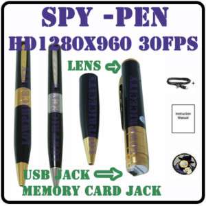 USB HD DVR Audio Video Camera Recorder Spy Pen 1280*960  